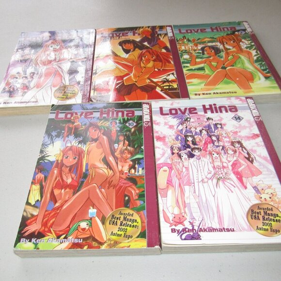 Love Hina Other - Love Hina Manga Lot Vol 2 3 10 13 14 | Ken Akamatsu | Tokyopop Anime Manga